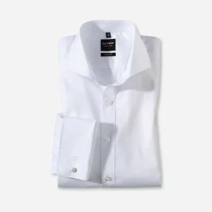 CHEMISE COUPE AJUSTEE – BLANCHE – COL HAIFISH