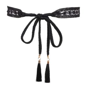 Ceinture à nouer en dentelle, modèle Janetta