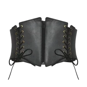 Ceinture corset à fermeture éclair et lacets sur les côtés, modèle Lexy