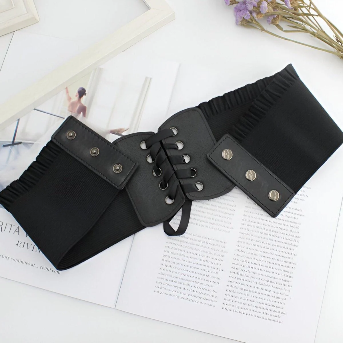 Ceinture corset à lacets avec œillets, modèle Isla – Image 9